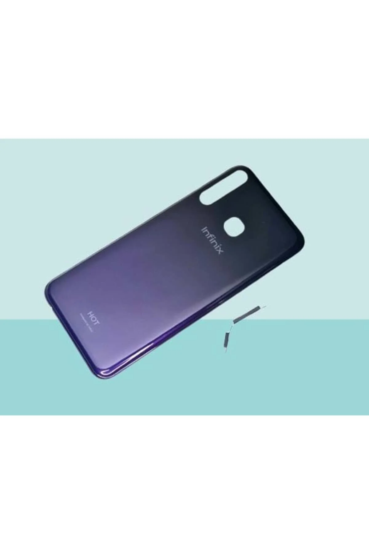 Infinix HOT 8 Uyumlu FULL KASA Arka Kapak Batarya Kapağı Gri