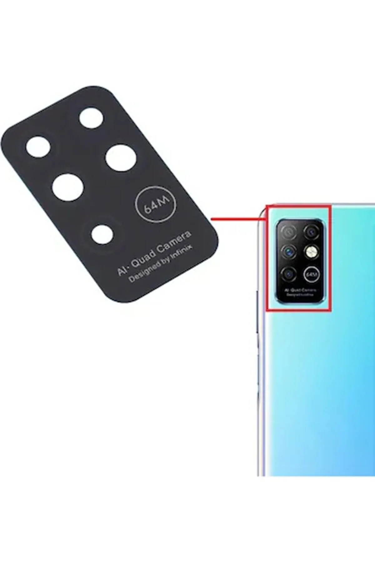 Infinix Hot 8i Uyumlu Kamera Camı Infinix Hot 8i Uyumlu Kamera Camı