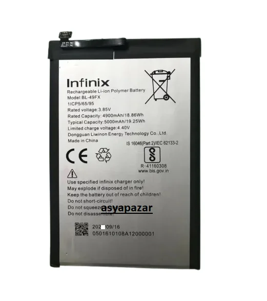 Infinix Hot 9 - Hot 9 Play Pil Batarya BL-49FX Hot9 Pil