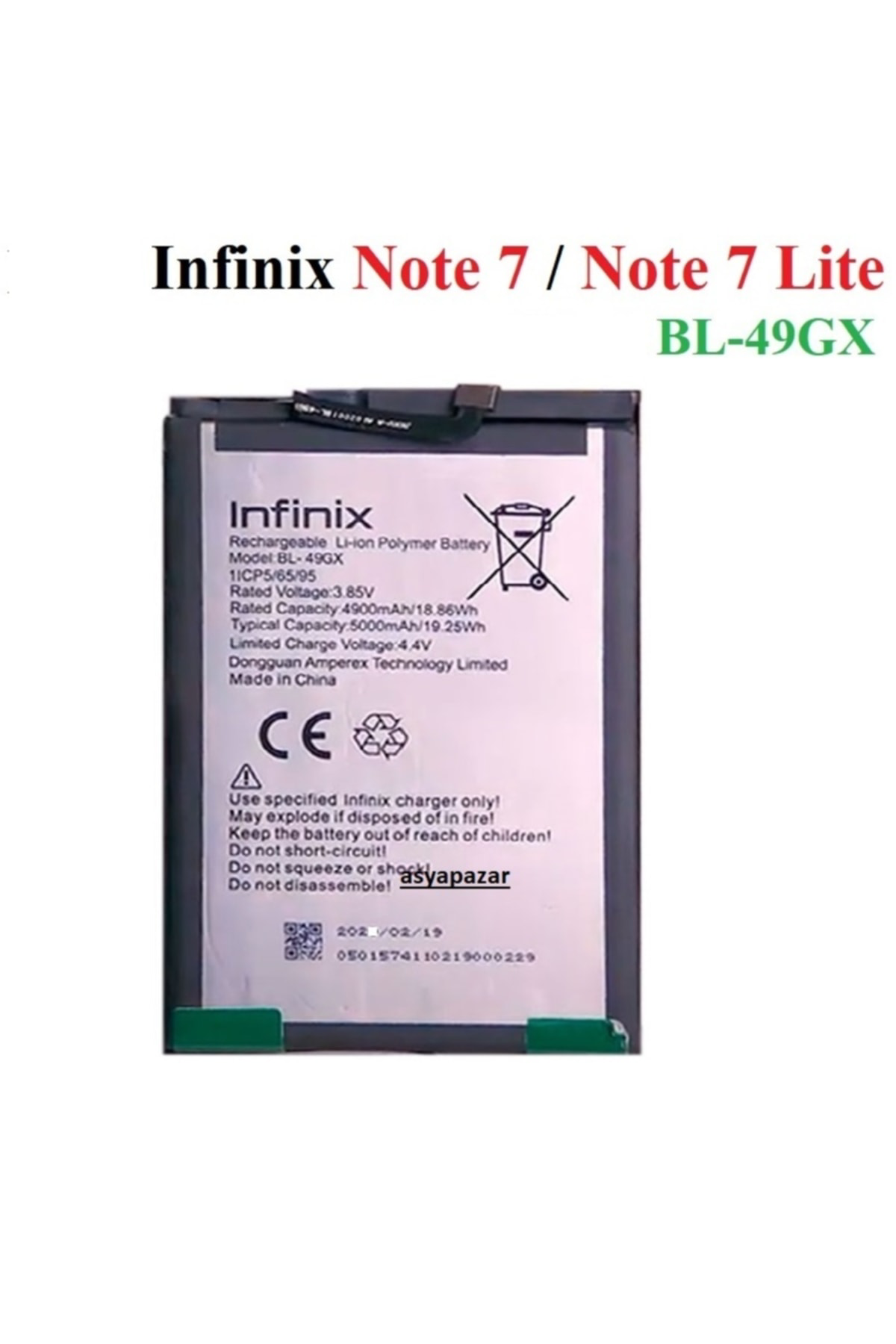 Axya İnfinix Note 7-Note 7 Lite Pil Batarya Bl-49Gx İnfinix X690