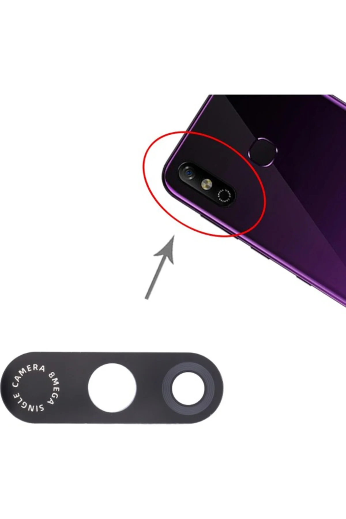 Infinix Smart 4 Arka Kamera Camı Lens Yapışkanlı
