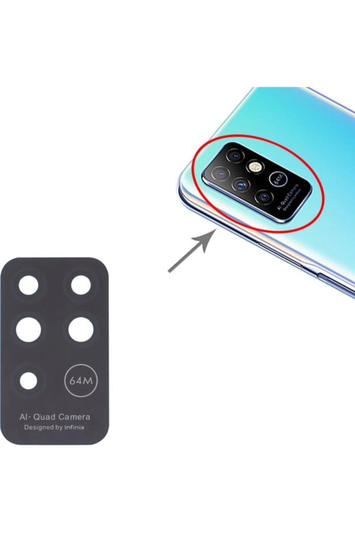Infinix Uyumlu Note 8 Kamera Lensi Cam X692