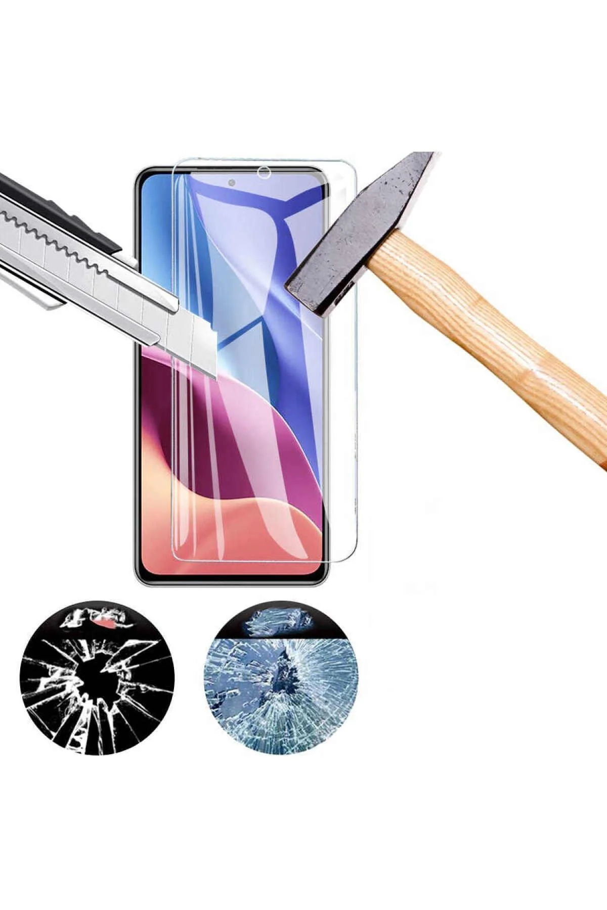 İnfinix Zero 8 Uyumlu Şeffaf Esnek Nano Kırılmayan Ekran Koruyucu Uyumlu