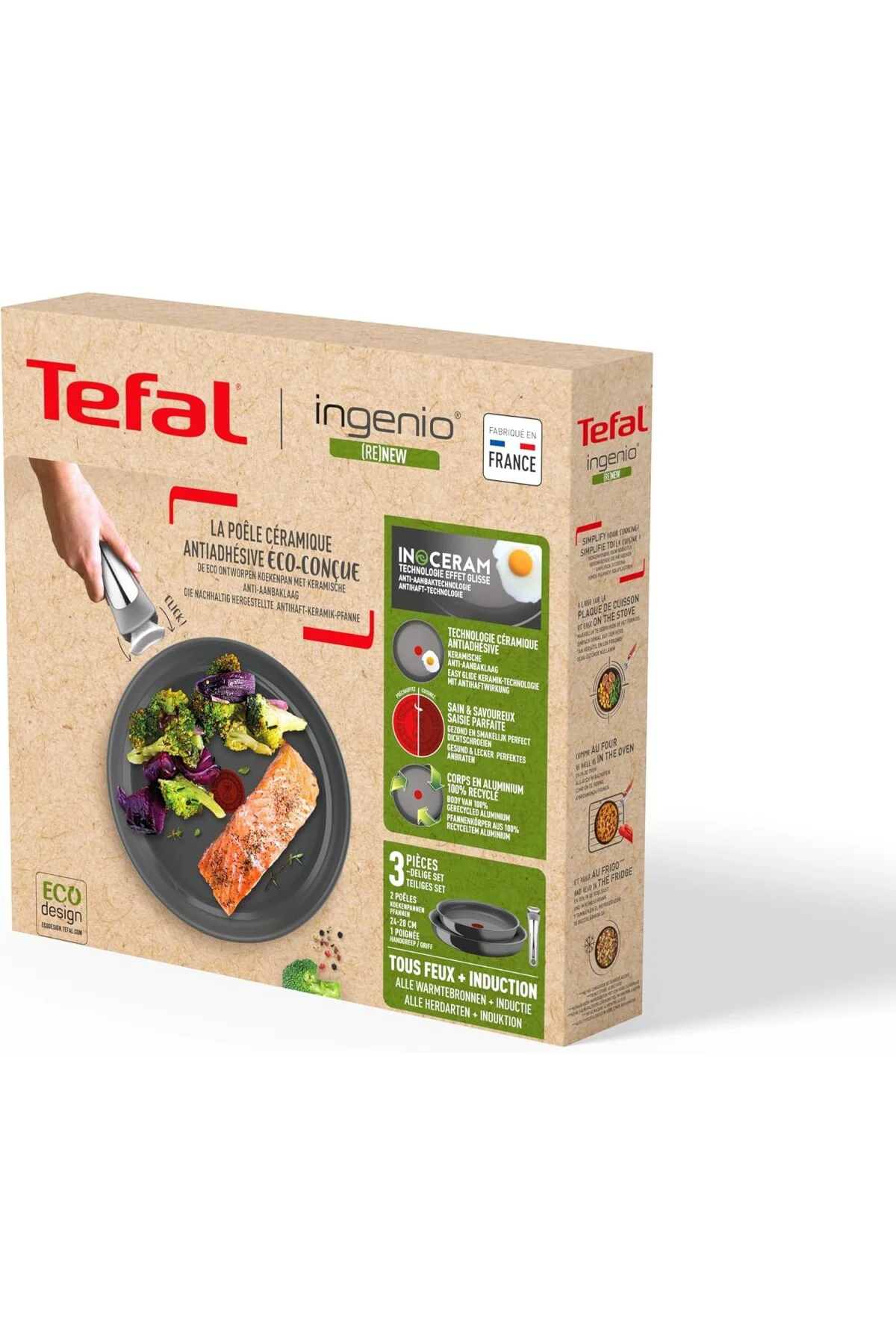 Ingenio Ceramic Renew İndüksiyon Tabanlı 3 Parça Tava Seti Ingenio Ceramic Renew İndüksiyon Tabanlı 3 Parça Tava Seti