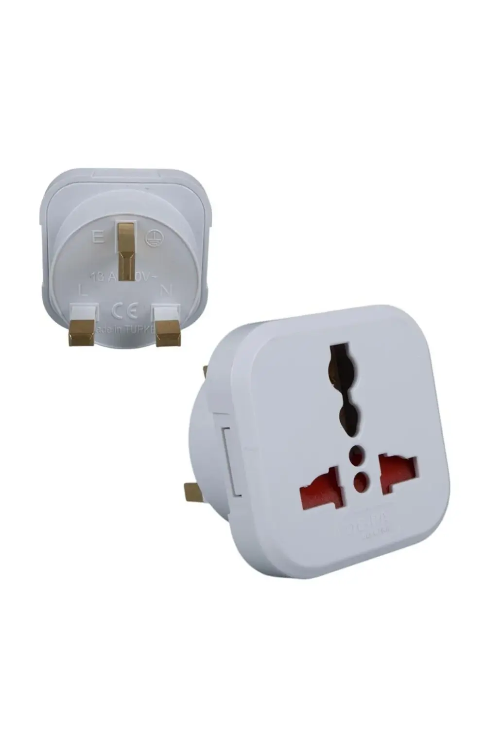 İngiliz Fiş Çevirici Adaptör - İngiliz İngiliz Priz - Beyaz - 111