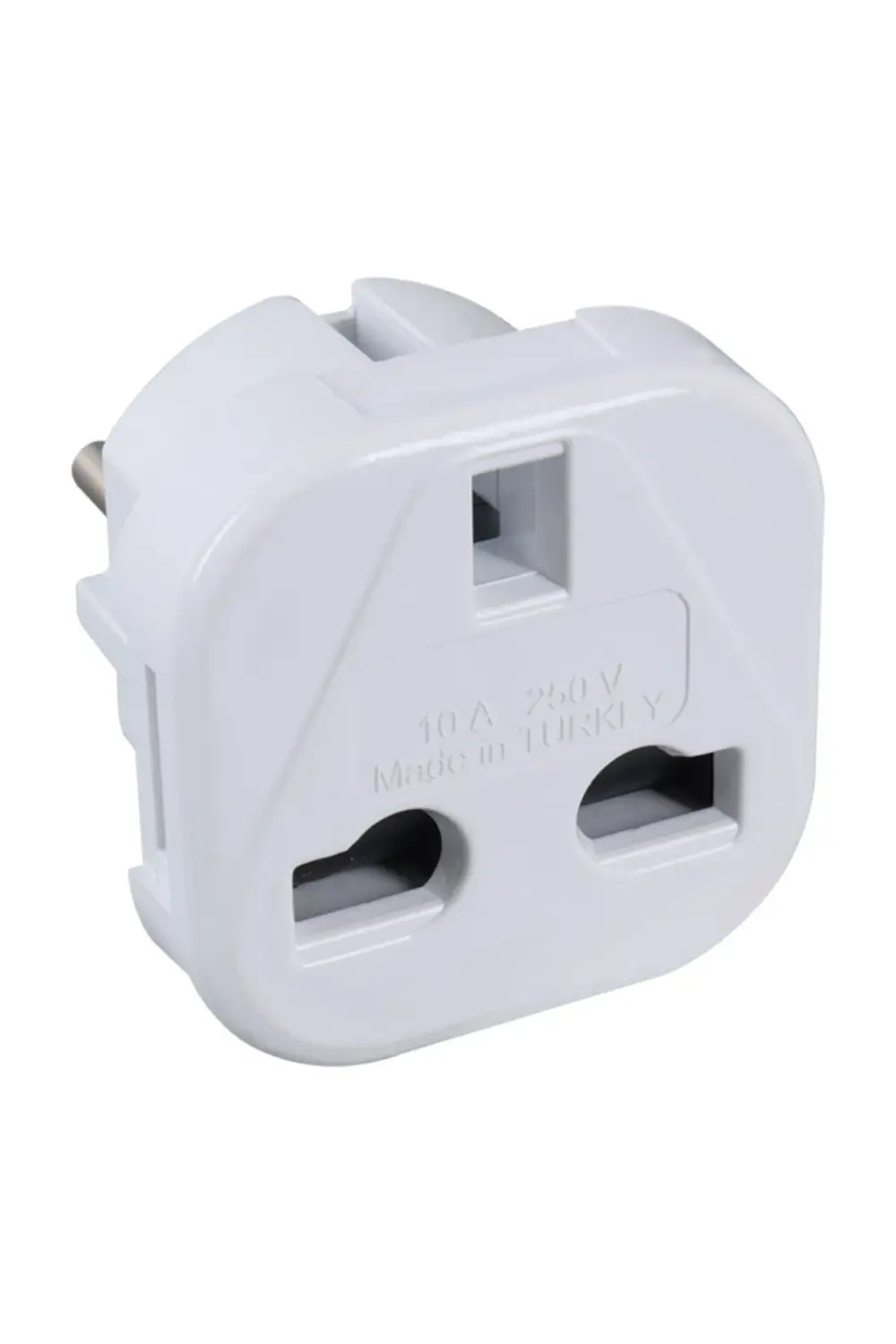 İngiliz Fiş Çevirici Adaptör - İngiliz Türk Priz - Beyaz - 11108
