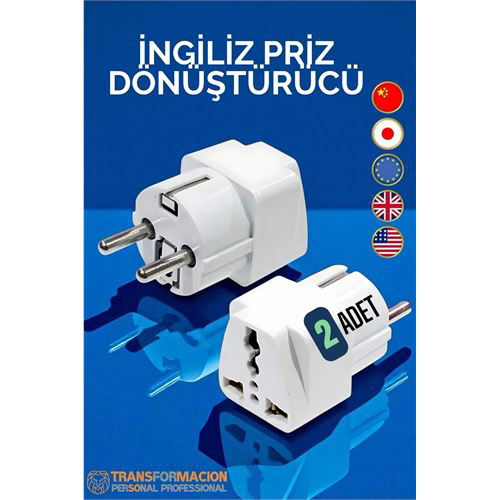 İngiliz ve Amerikan Fişi Dönüştürücü - Priz Dönüştürücü 2 ADET