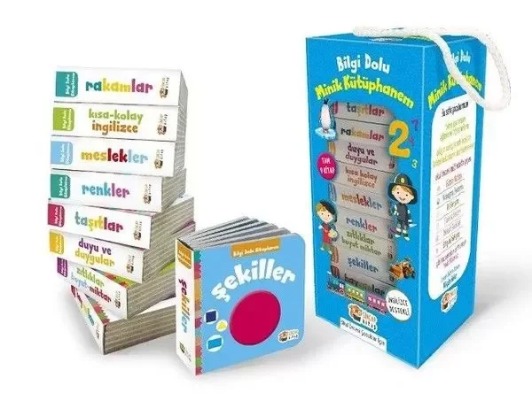 İngilizce Destekli Bilgi Dolu Minik Kütüphanem - 9 Kitap Mavi Kut
