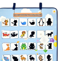 İngilizce Gölge Bulma Oyunu Keçe Cırtlı Duvar Panosu , Eğitici Oy