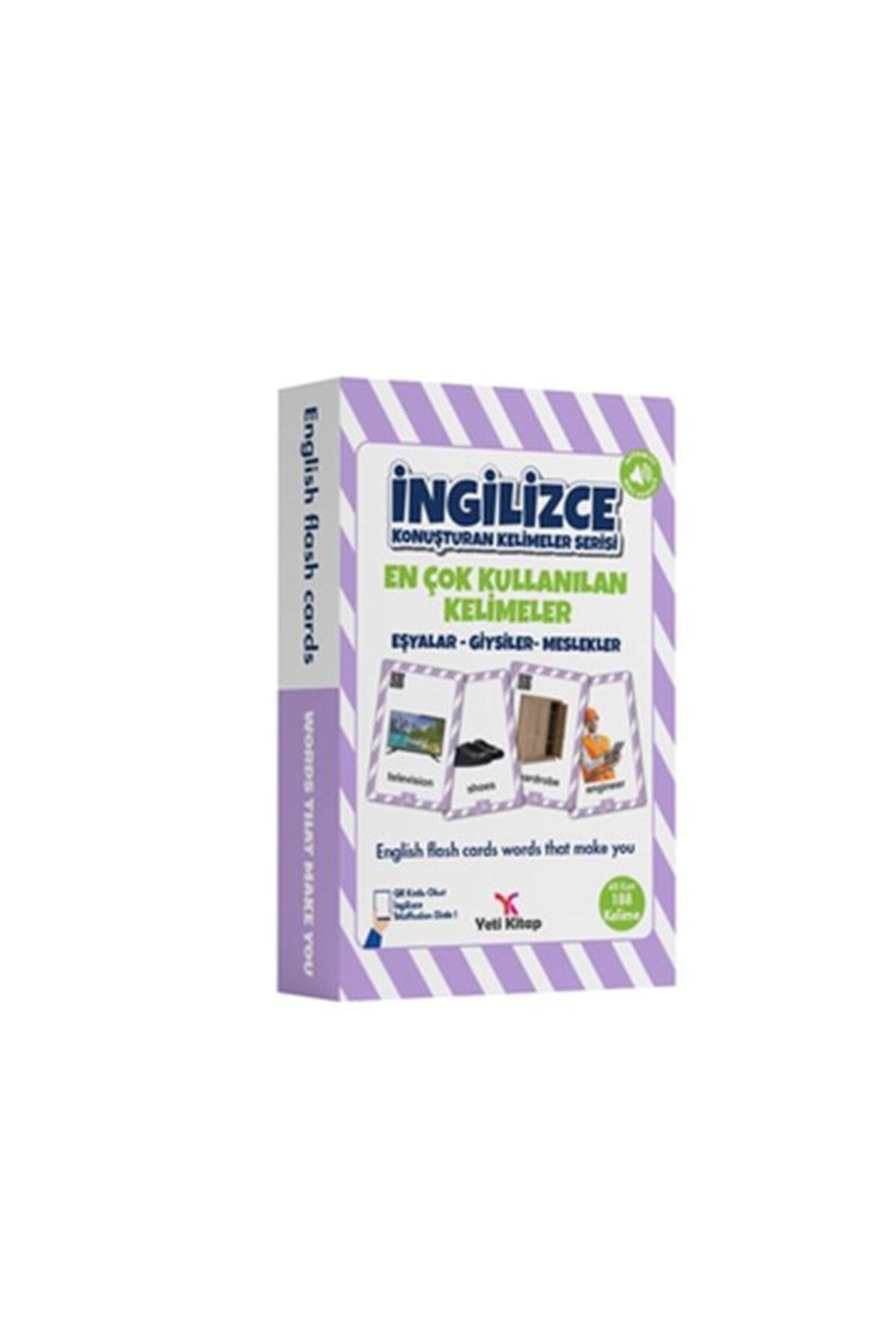 Yeti Kitap İngilizce Kelime Kartları Eşyalargiysilermeslekler