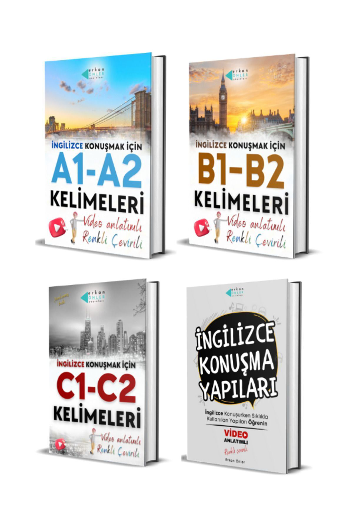 İNGİLİZCE KELİME VE DEYİMLER SETİ (4 KİTAP+VİDEO DERSLER)