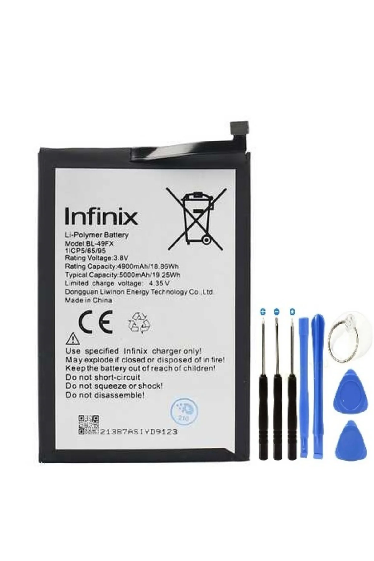 İnifix Smart 5 Pil Batarya BL-49FX+Tamir Set 5000 mAh