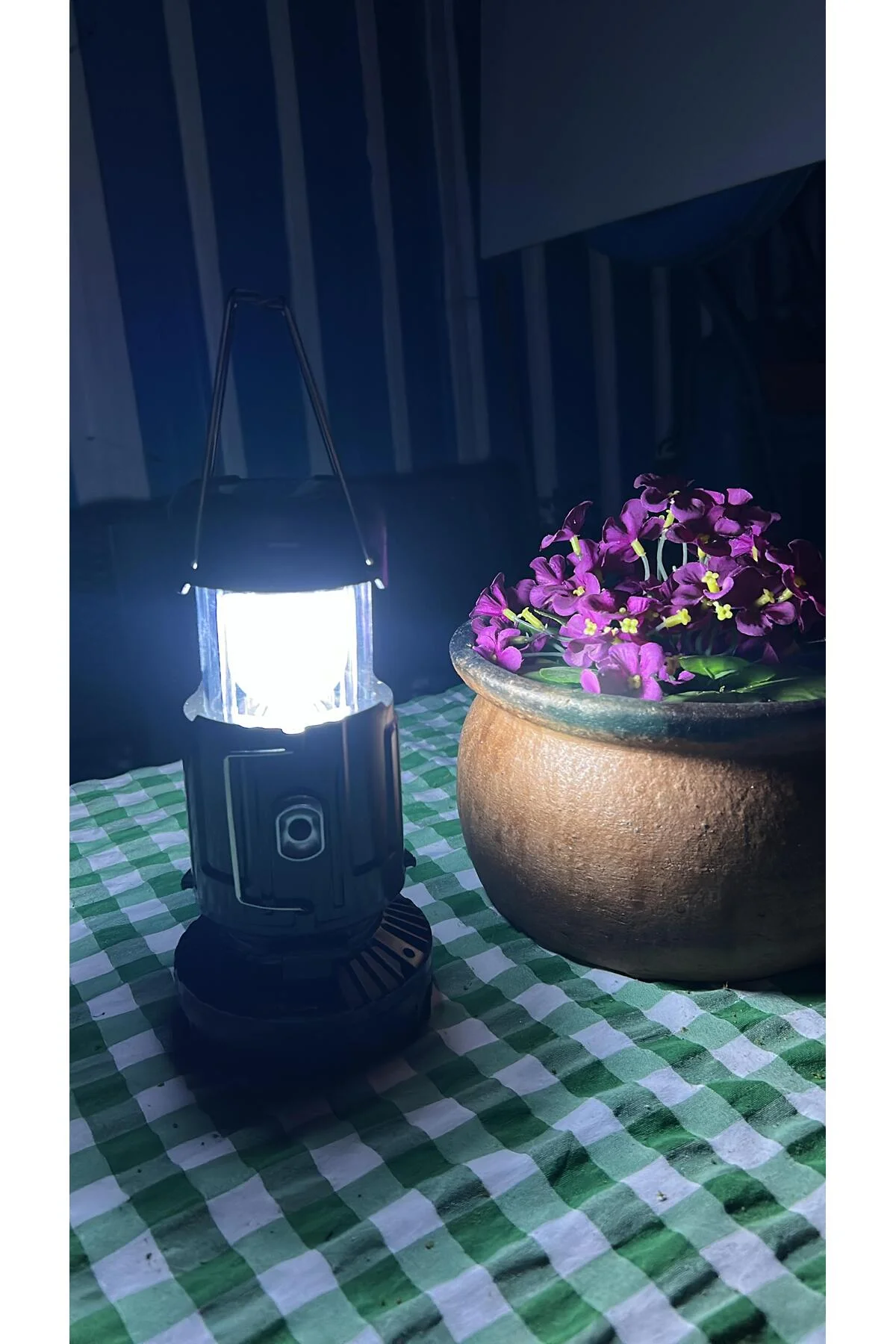 Ink Solar Enerjili Ve Fanlı Led Kamp Lambası