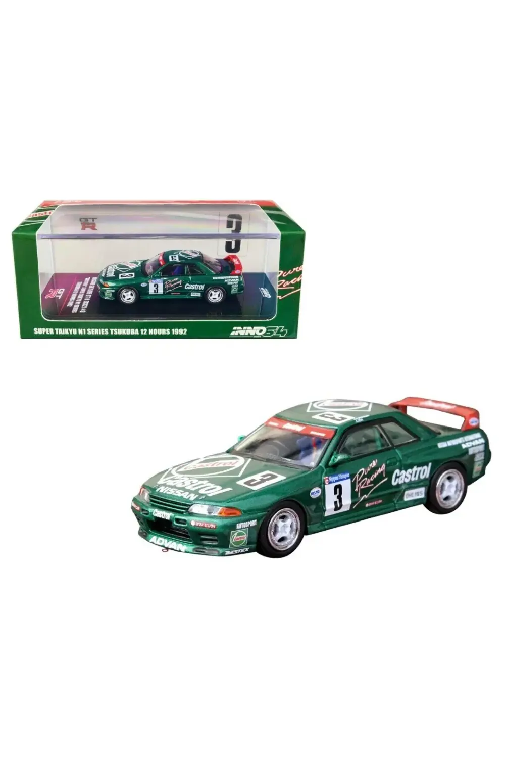 Inno64 1:64 Scale Nissan Skyline GT-R (R32) #3 Castroil Super Tai