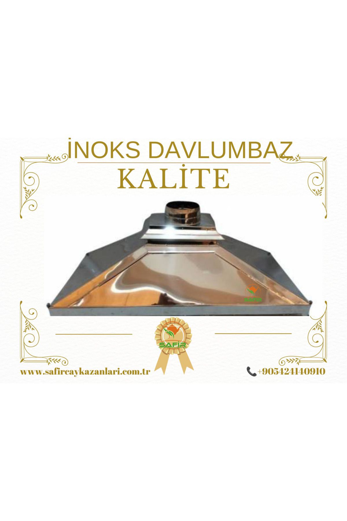 Safir Çay Kazanlari İnoks Davlumbaz 3 Gözlü Çay Kazanina İnoks Davlumbaz Çay Ocaği Da