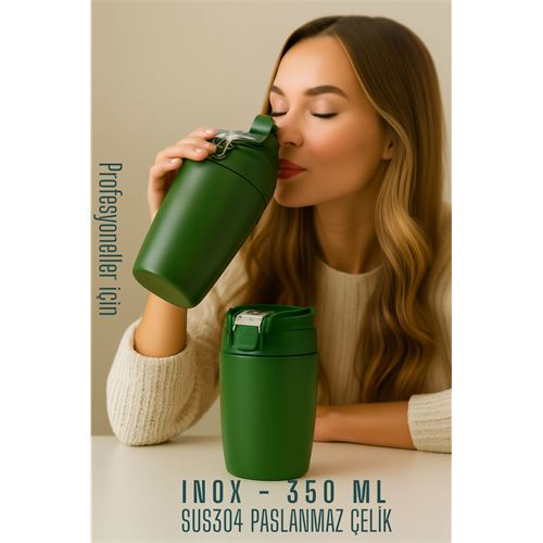 Inox Çelik Kahve Bardağı - 350 ml SUS304 Çelik Termos Profesyone Inox Çelik Kahve Bardağı - 350 ml SUS304 Çelik Termos Profesyone