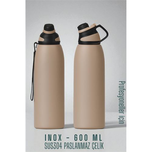 Inox Çelik Termos - 600 ml  SUS304 Çelik Termos Profesyonel Pudra