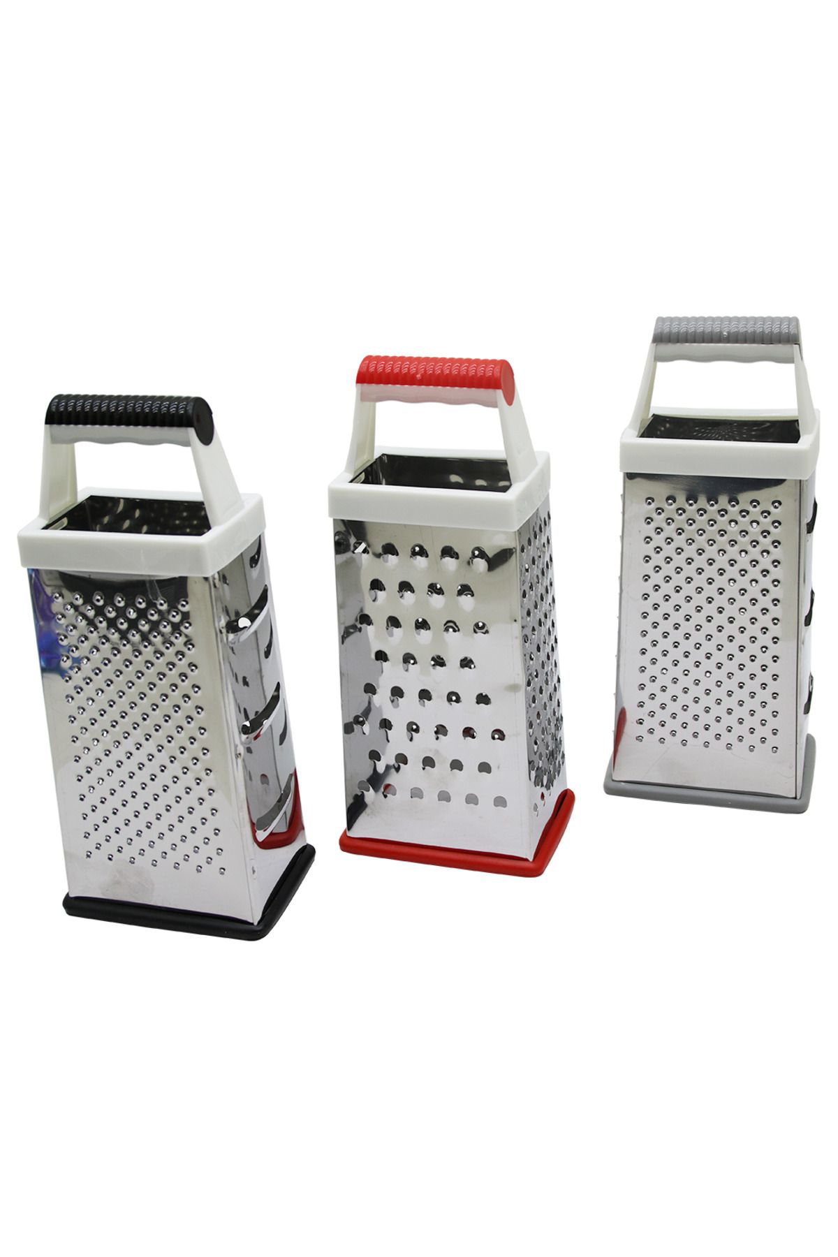 Ok Aksesuar İnox Dörtgen - Büyük Metal Rende Plastik Sapli