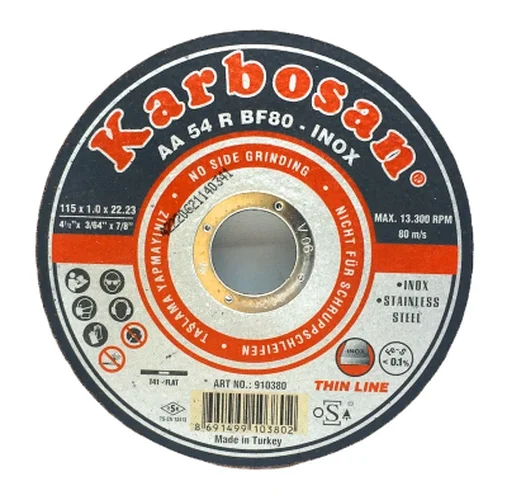 İnox Metal Kesici Disk 115mmx1.0x22 Bx40