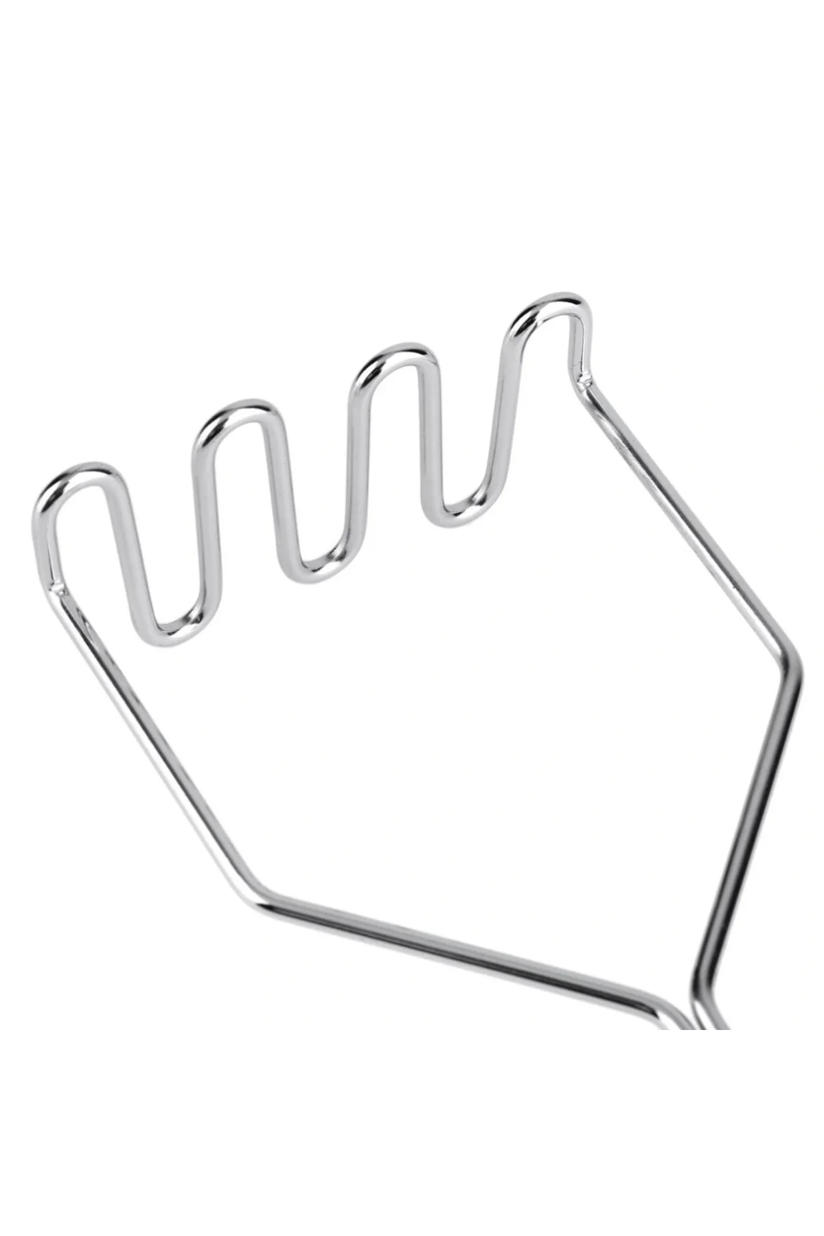 İnox Paslanmaz Metal Patates Ezici Püre Yapıcı 27 Cm - Görsel 3