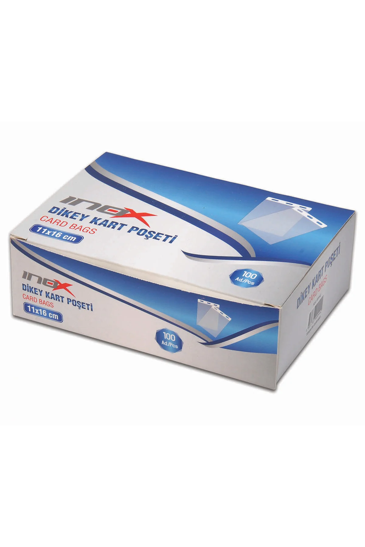 İnox Yaka Kartı Poşeti 110x160 mm 100'lü Paket