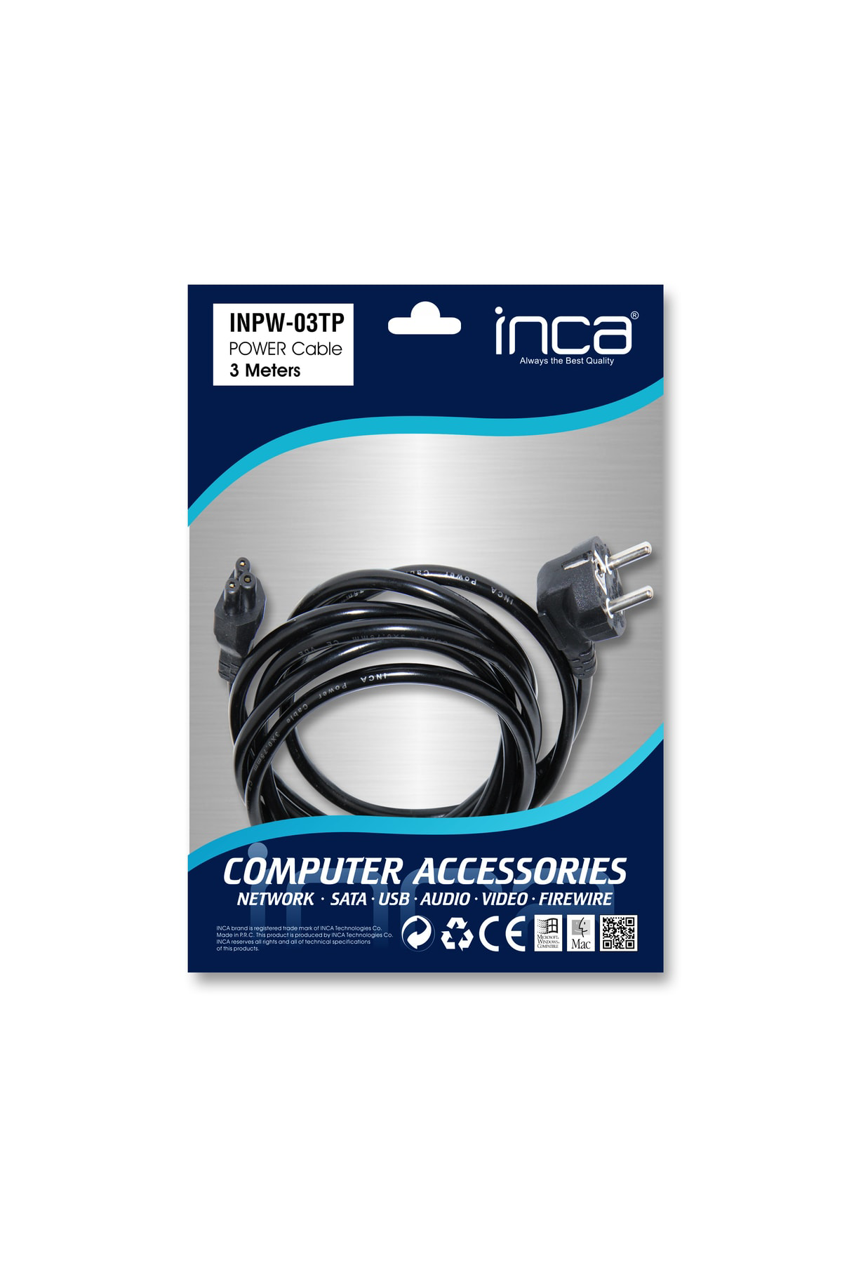 Inpw-03tp Notebook Power Yonca Kablo 3 Metre