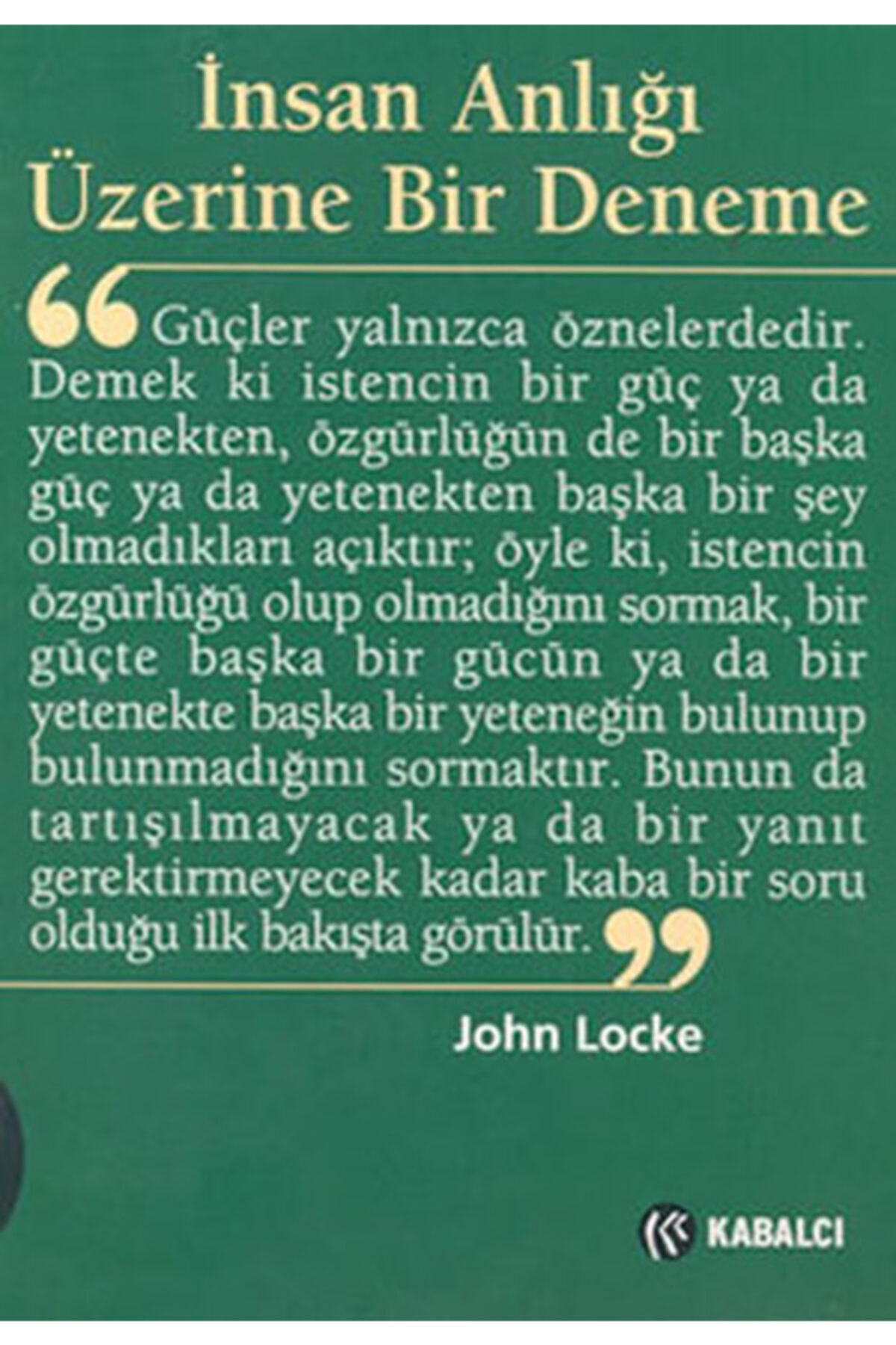 Insan Anlığı Üzerine Bir Deneme / John Locke / / 9786055272340