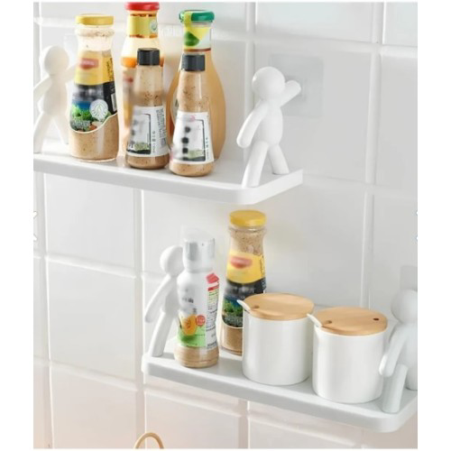 Just Cheap Store İnsan Figürlü Yapışkanlı Çok Amaçlı Duvar Rafı