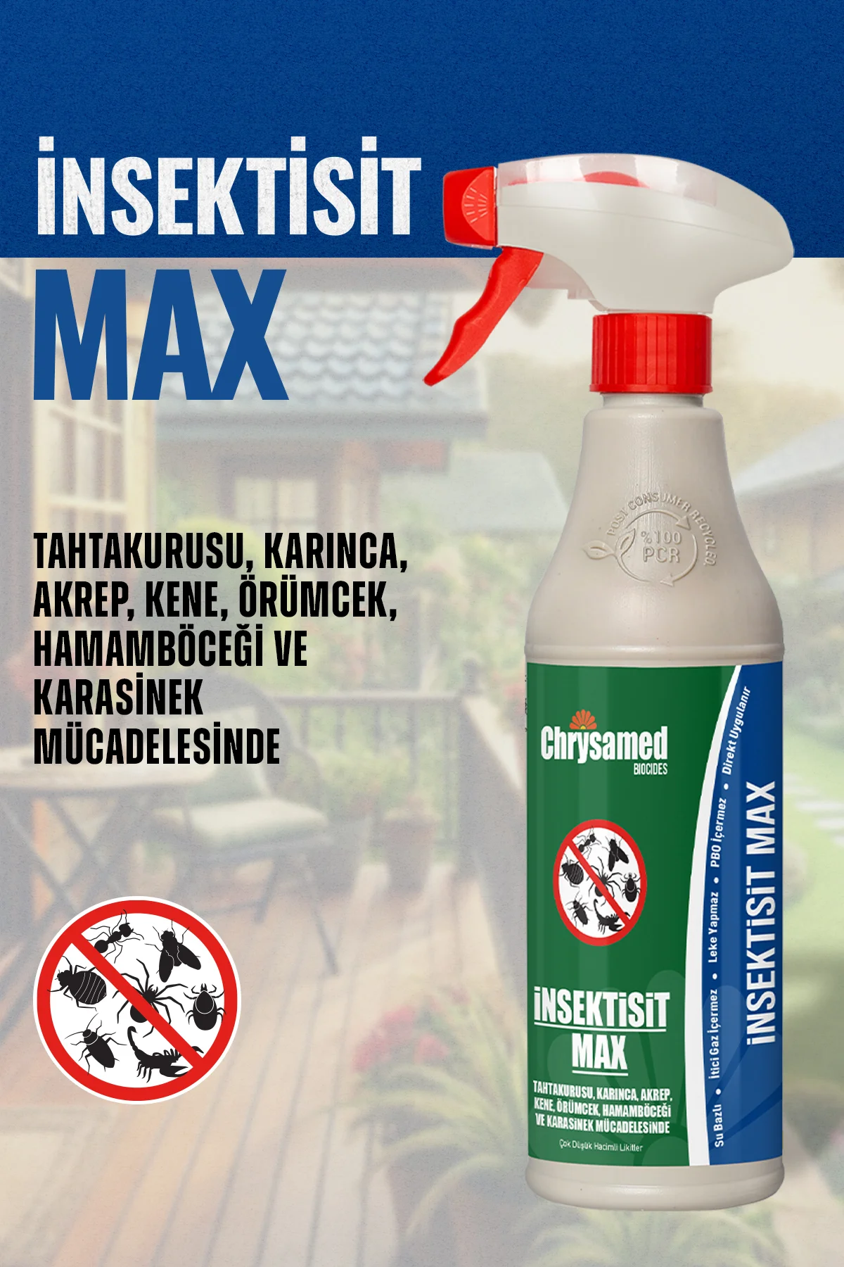 Insektisit Max 500 Ml Hamam Böceği, Karınca, Kene Vs.