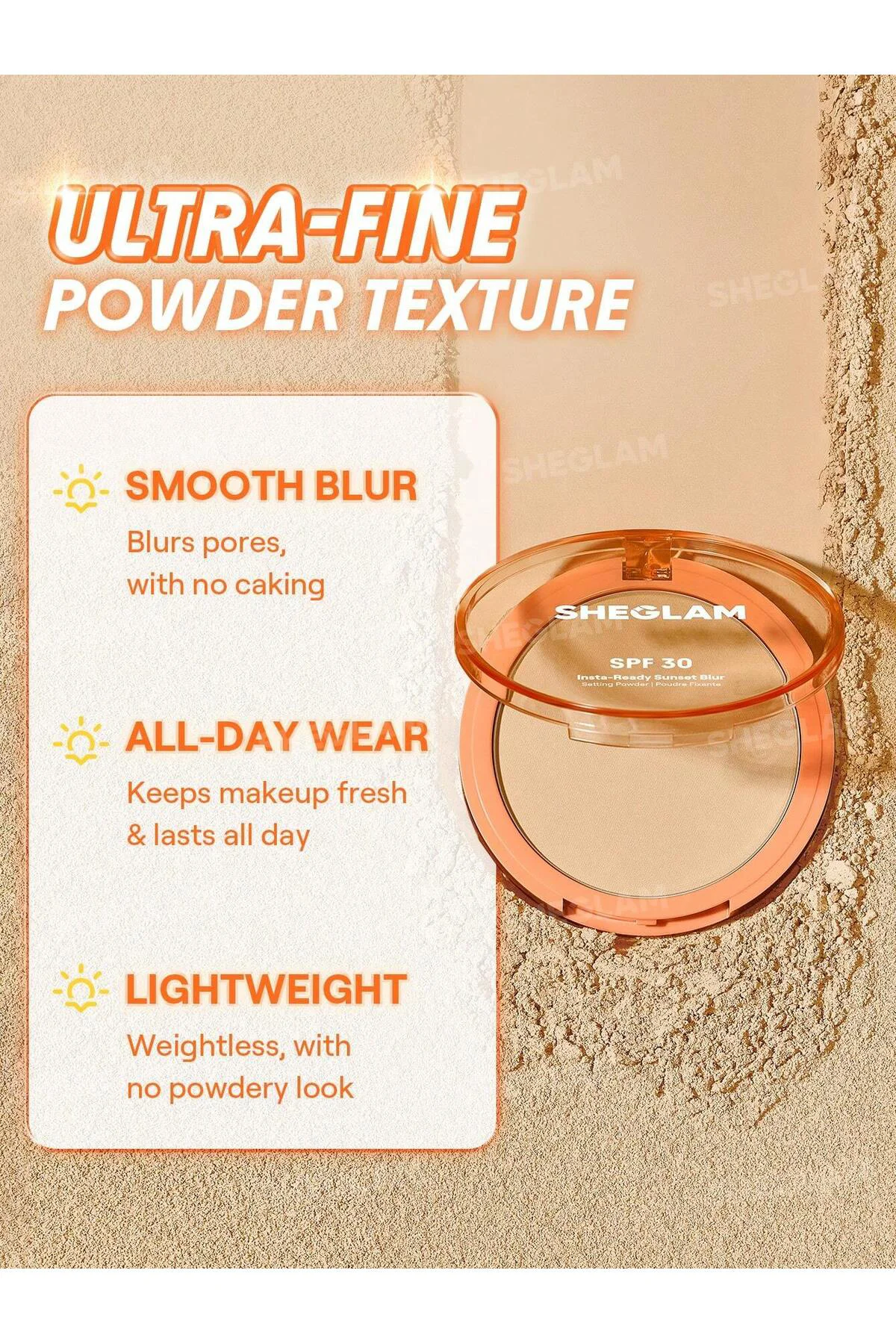 Insta-Ready Sunset Blur Setting Powder - Gözenek Gizleyici ve Yağ Kontrollü Flulaştırıcı Toz Sabitleme Pudrası