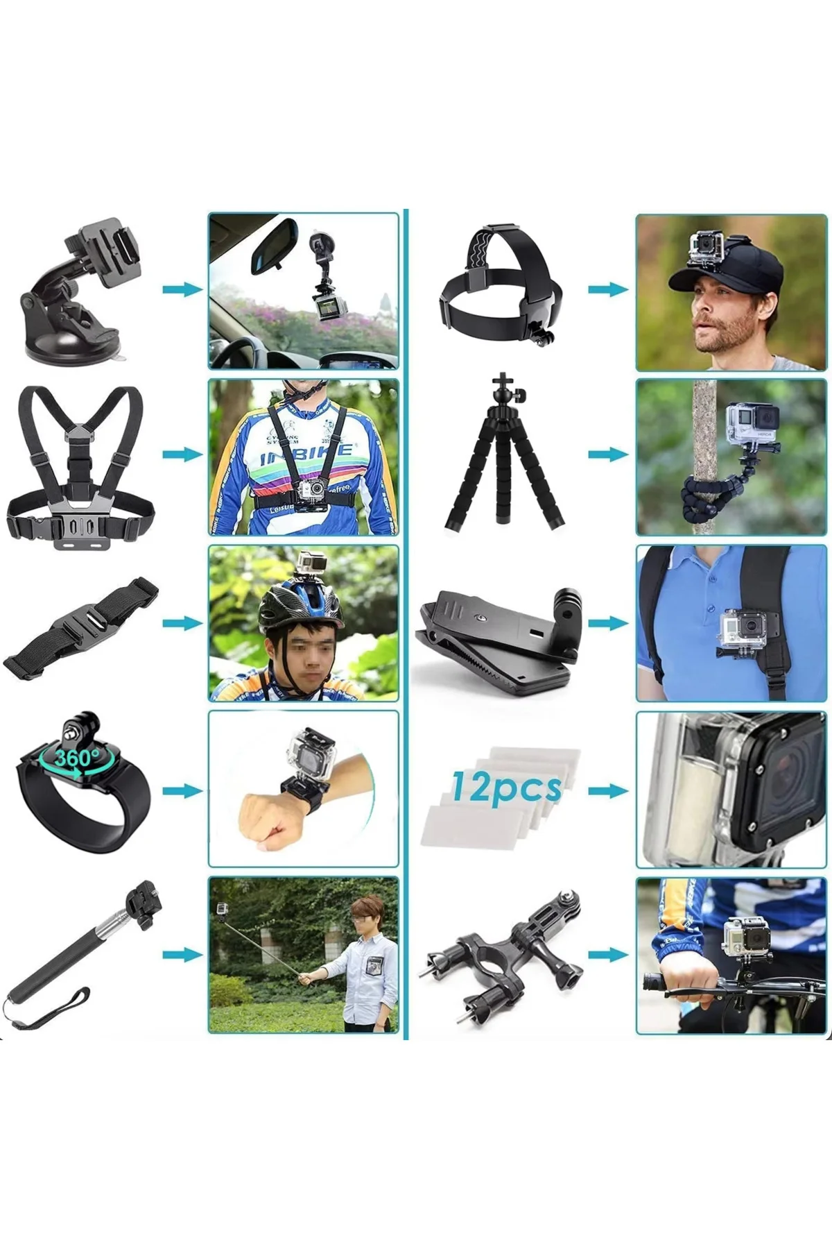 İnsta360 X5 / X4 / X3 / GoPro / Osmo / Osmo360 / Genel Aksesuar S