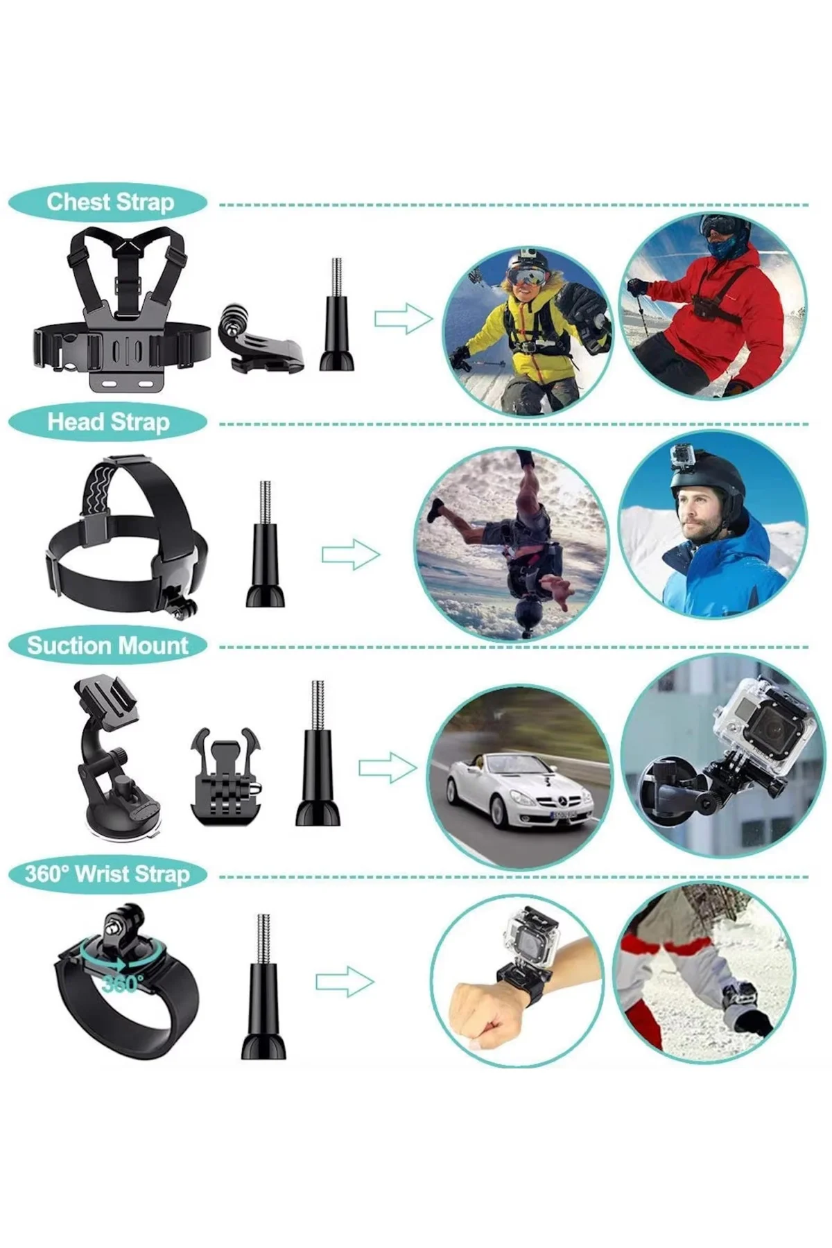 İnsta360 X5 / X4 / X3 / GoPro / Osmo / Osmo360 / Genel Aksesuar S