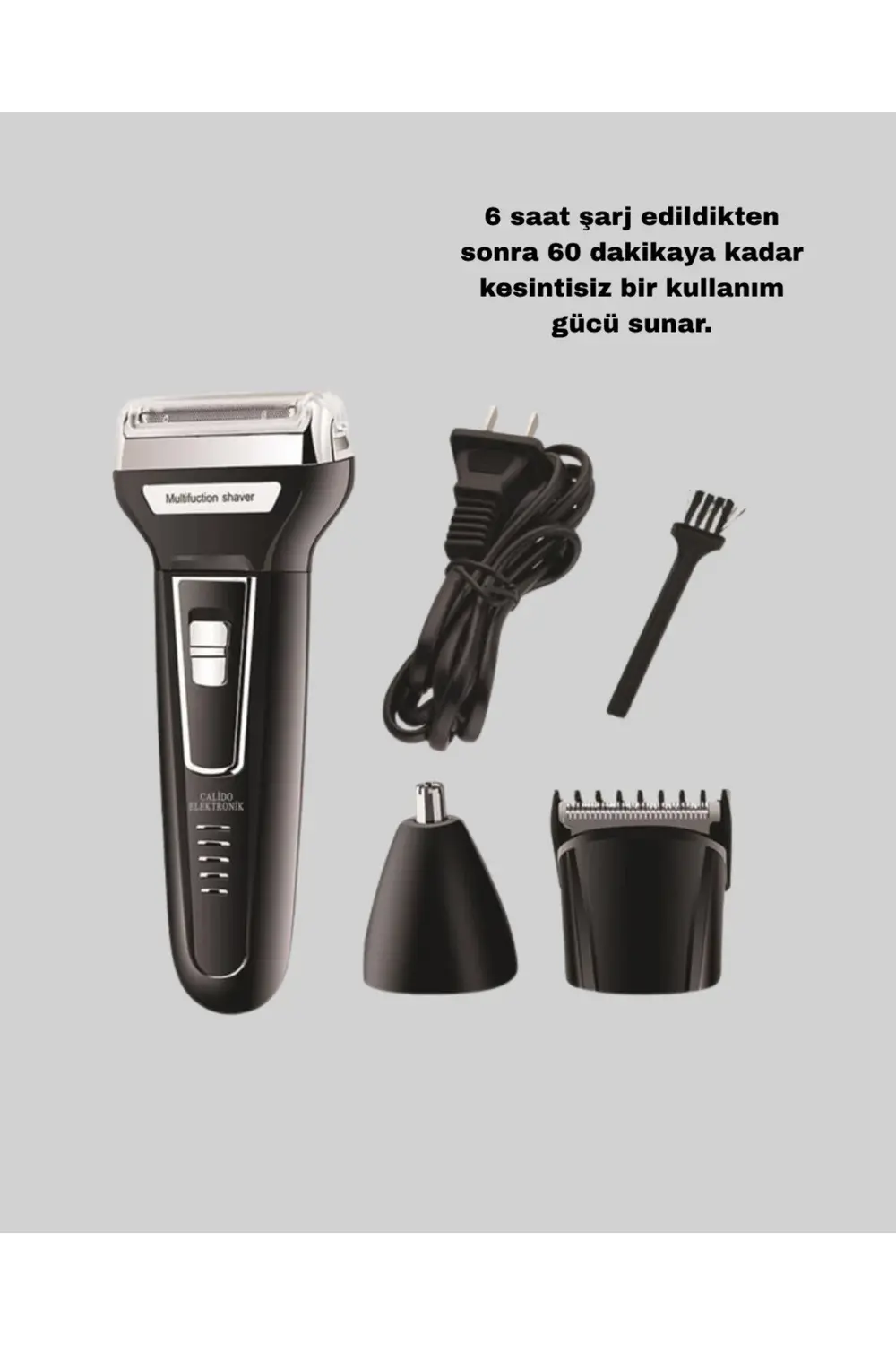 İnsua 3’lü Tıraş Makinesi – 3 Farklı Kesim Başlığı, Güçlü Motor,