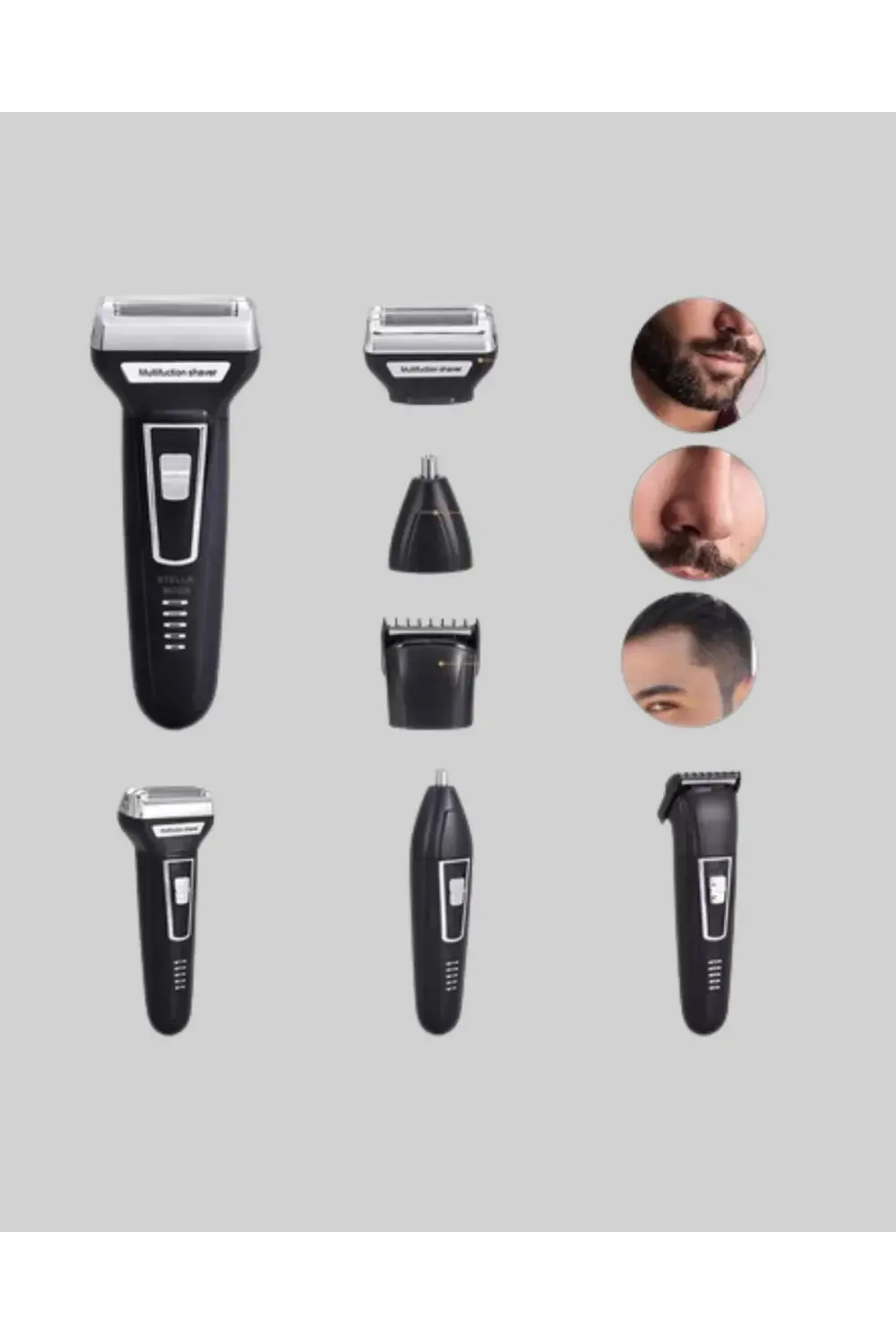 İnsua 3’lü Tıraş Makinesi – 3 Farklı Kesim Başlığı, Güçlü Motor,