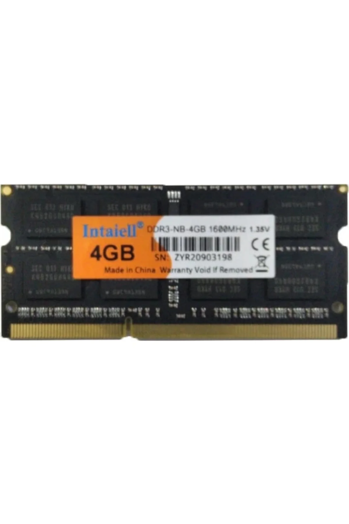 INTAIELL 4GB DDR3 1600Mhz Notebook Ram (Kutusuz) (1.35V)