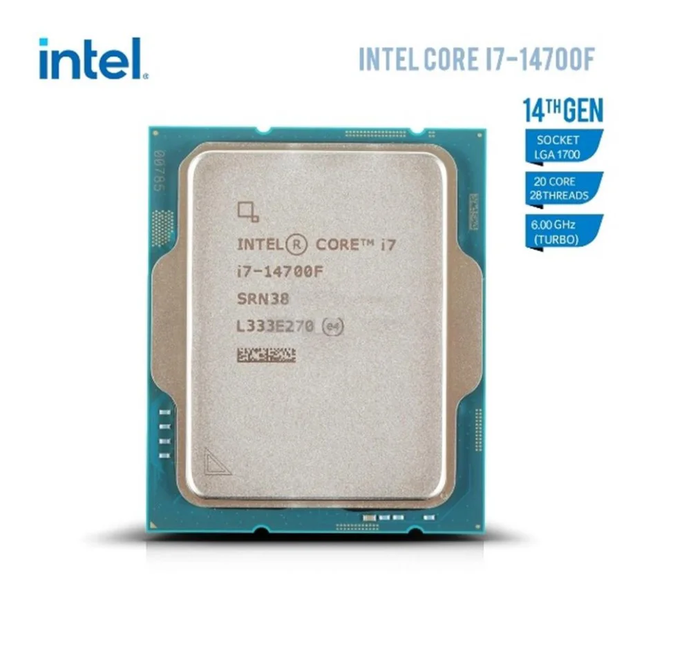 Intel Core i7 14700F TRAY 2.1GHz 20 Çekirdek 33MB L3 Önbellek Sok