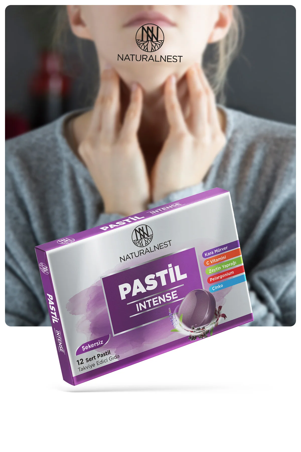 Intense Şekersiz 12 Sert Pastil
