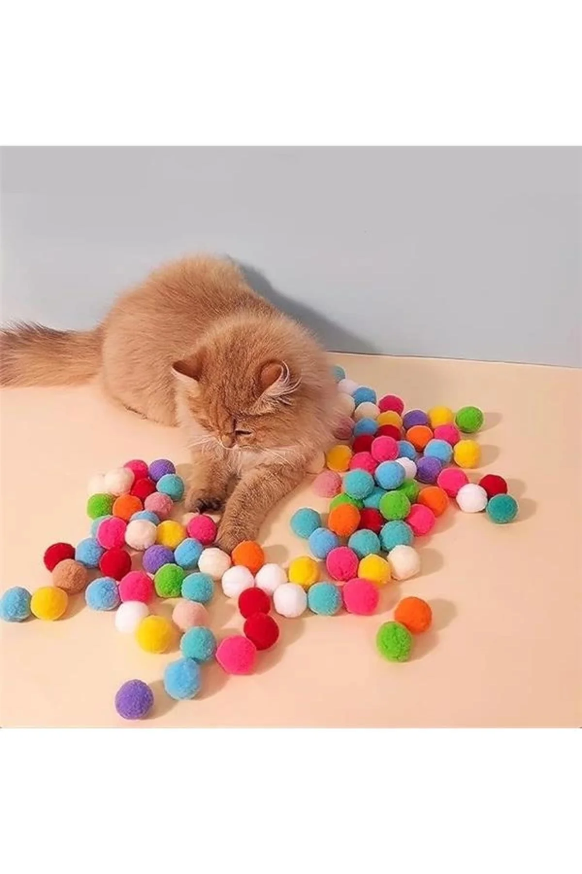 İnteraktif Kedi Oyun Tabancası - Peluş Toplarla Eğlenceli Oyun Zamanı, Ekstra Peluş Toplar