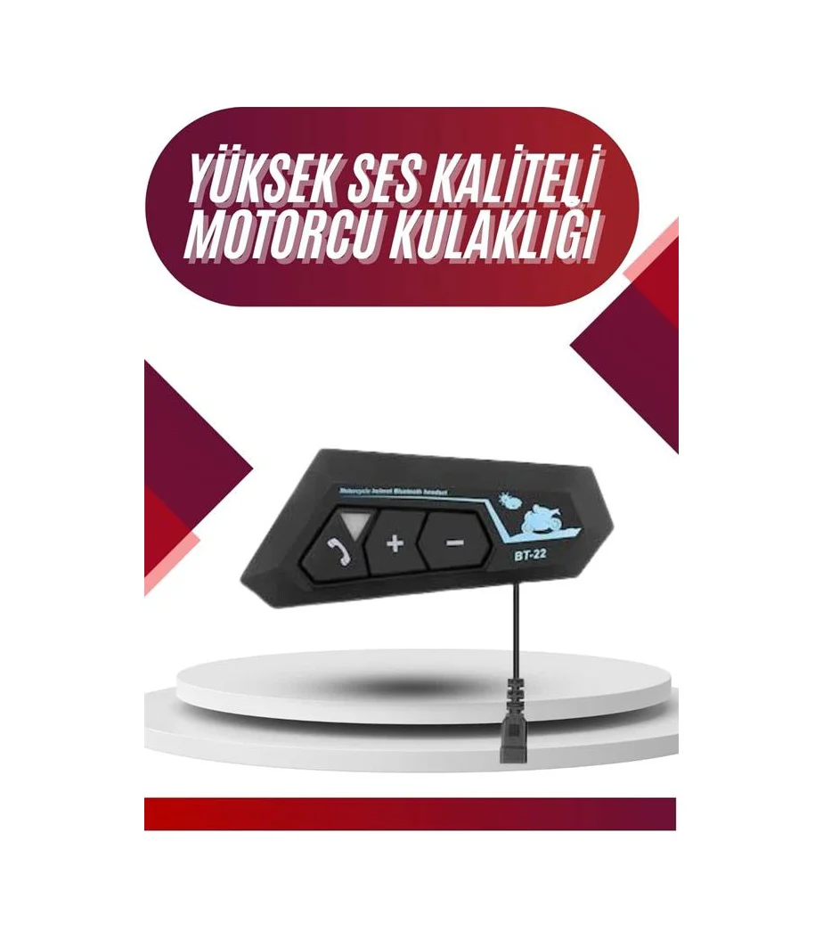 Intercom Bluetooth Kask Kulaklık Motosiklet Kulaklık 5.0 Bluetooth - Lisinya