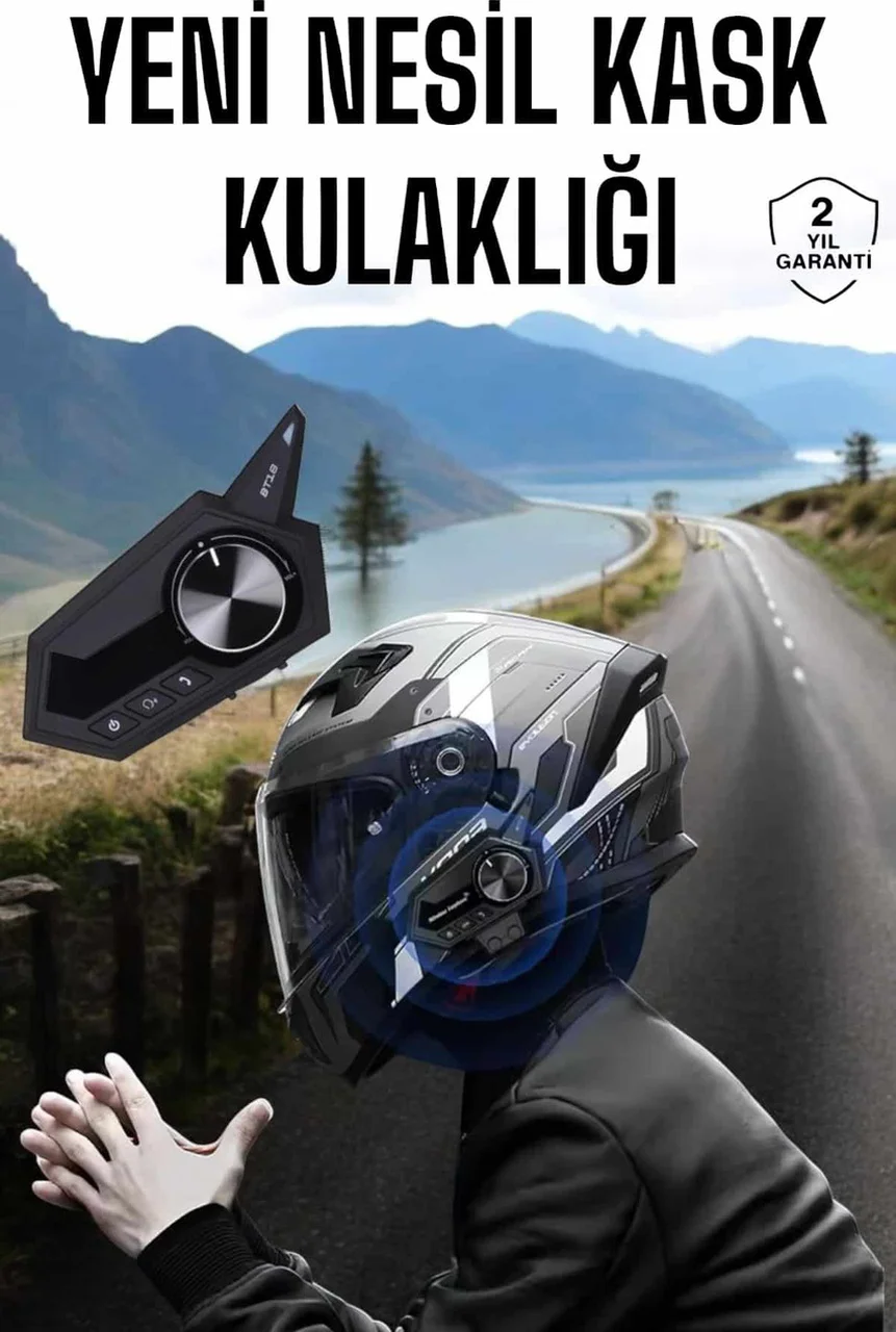 Intercom Kask Kulaklığı Anc Özelliği Yüksek Ses Kaliteli Bluetooth Kulaklık - Lisinya