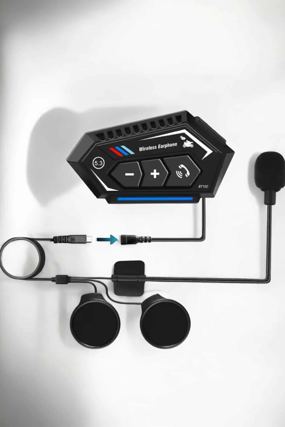 İnterkom Intercom Kask Kulaklık Bt22 Bluetooth Motosiklet Kulaklı