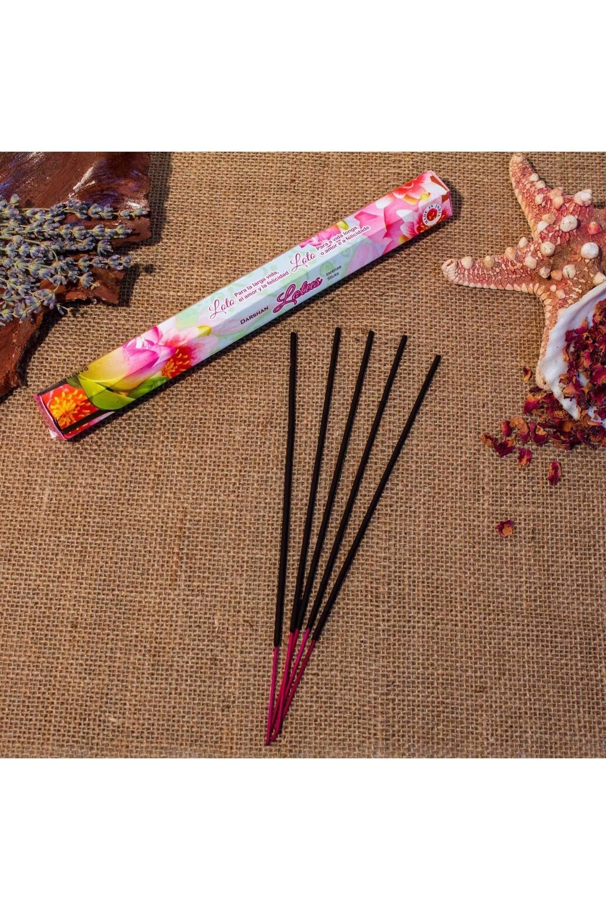 Darshan İnternational Lotus Hexa 20'Li Çubuk Tütsü (1 Saate Kadar Yanma S