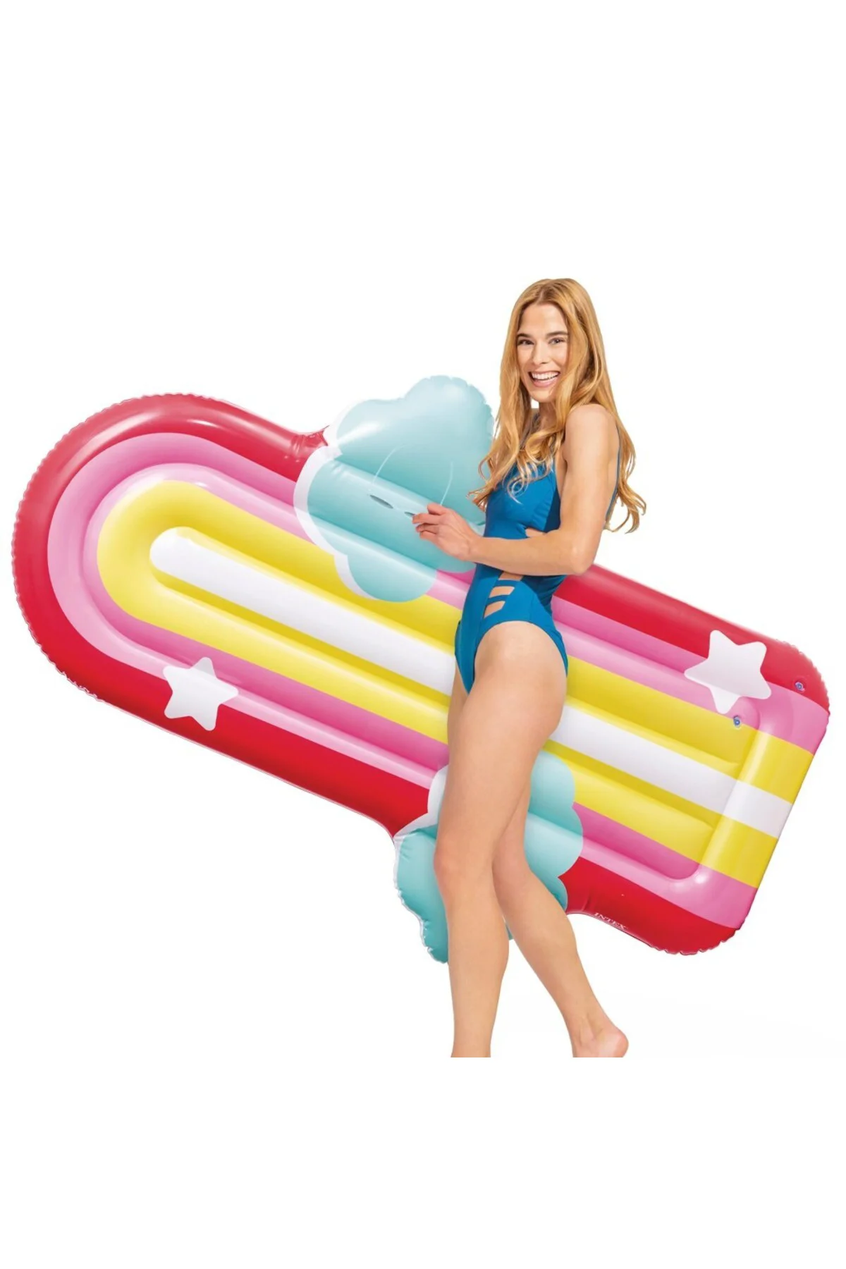 Intex Gökkuşağı Desenli Bulutlu Yatak 175cm -58729 (Lisinya)