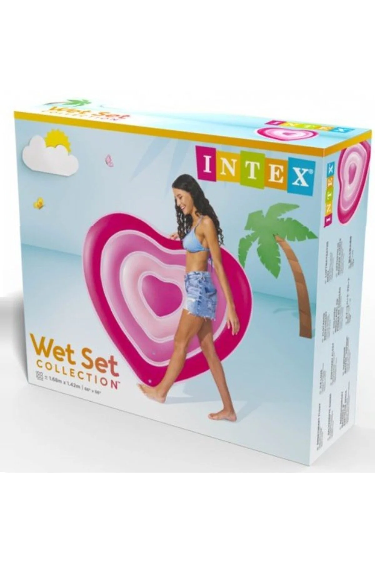 Intex Kalp Şekilli Ada Yatak 155cm - 58727 (Lisinya)