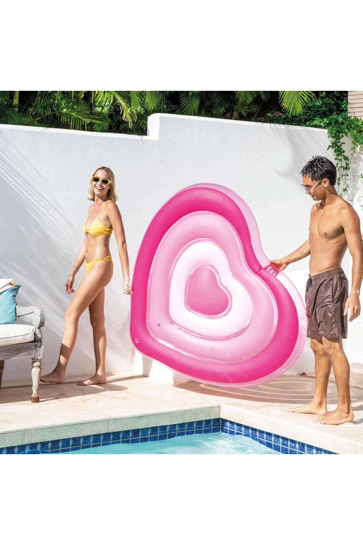 Intex Kalp Şekilli Ada Yatak 155cm - 58727 (Lisinya)