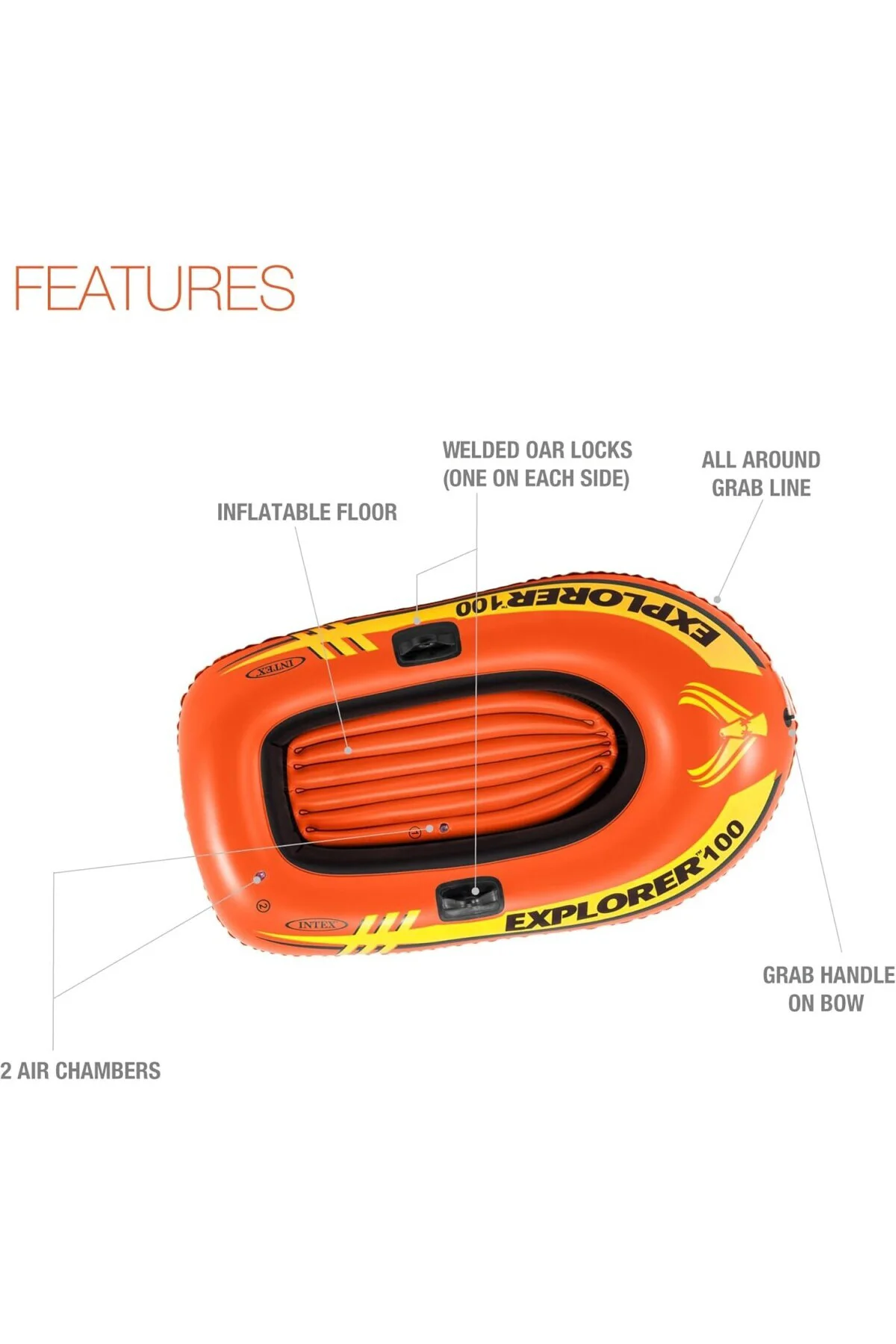 İntex Tek Kişilik Explorer Bot 100(147x84x36)