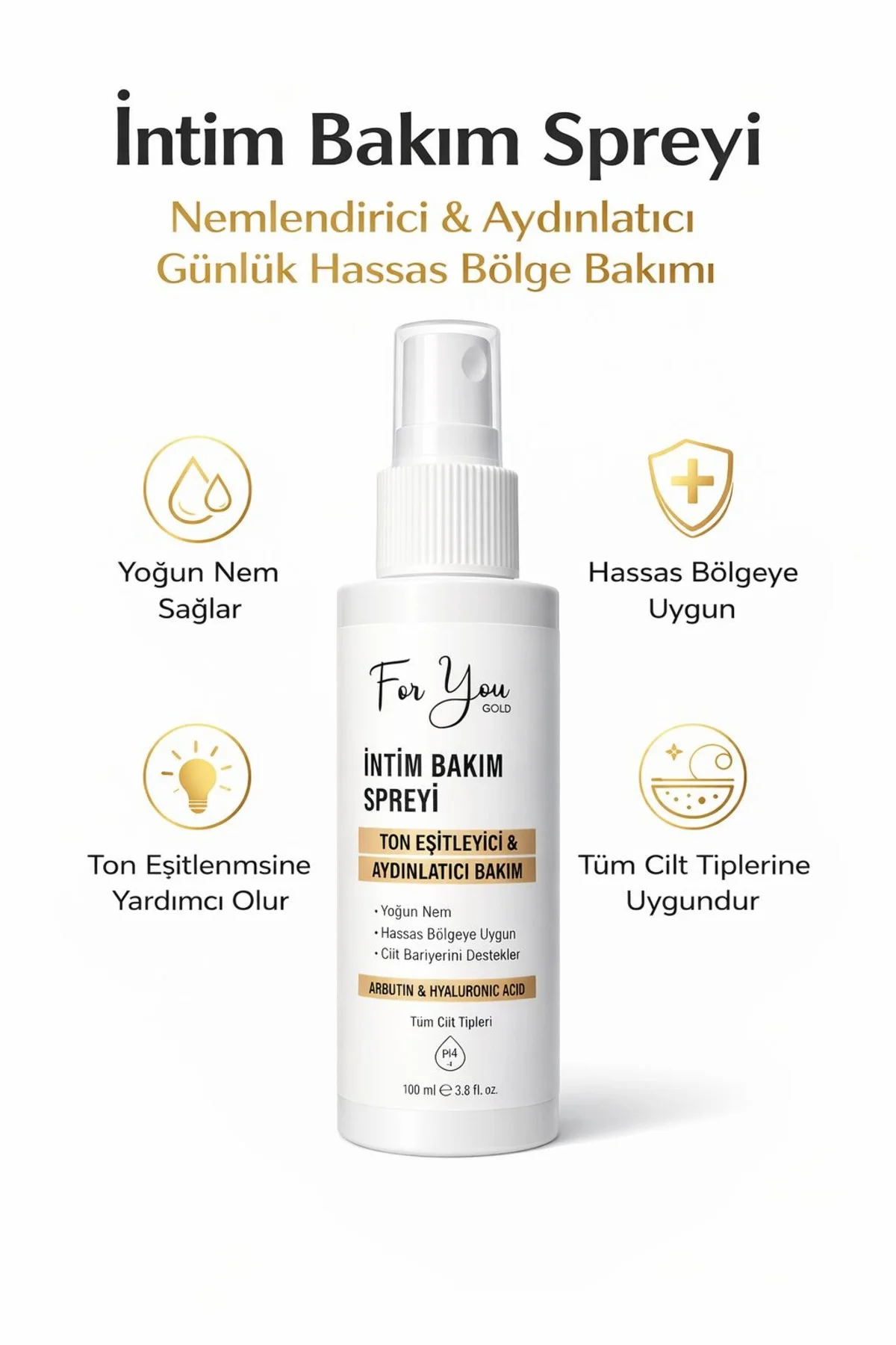 İntim Bölge Ton Eşitleyici İnitim Bakım Spreyi 100 ml – Arbutin &
