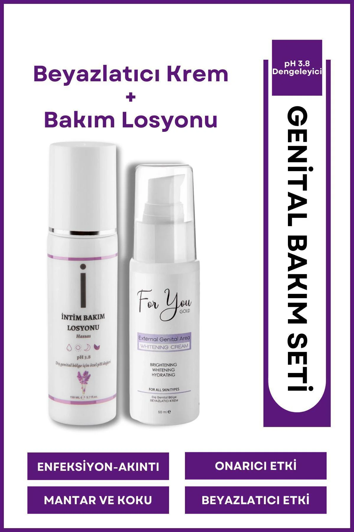 Intim Genital Bölge Koku Gidermeye Yardımcı Losyon + Genital Beya