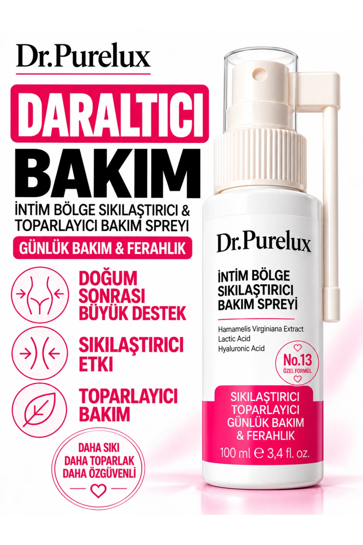 İntim Genital Bölge Doğum Sonrası Sıkılaştırıcı & Toparlayıcı Bakım | Elastikiyet & Nem Desteği | Ph Dengeli