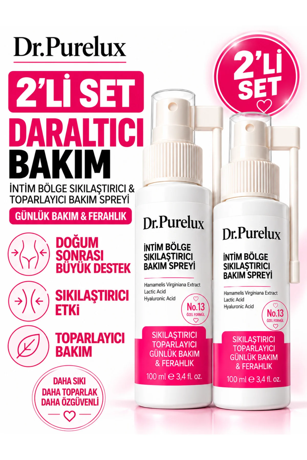 İntim Genital Bölge Doğum Sonrası Sıkılaştırıcı & Toparlayıcı Bakım | Elastikiyet & Nem Desteği | Ph Dengeli